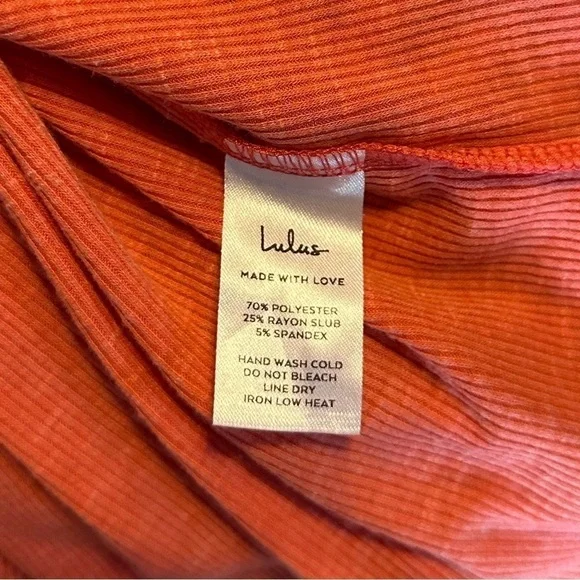 Lulu’s Cute Charisma Coral Pink Short Sleeve Slub Cropped Oversized Slouchy Tee - Picture 11 of 12